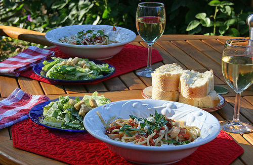 Dining al fresco - an alternative to dining out.