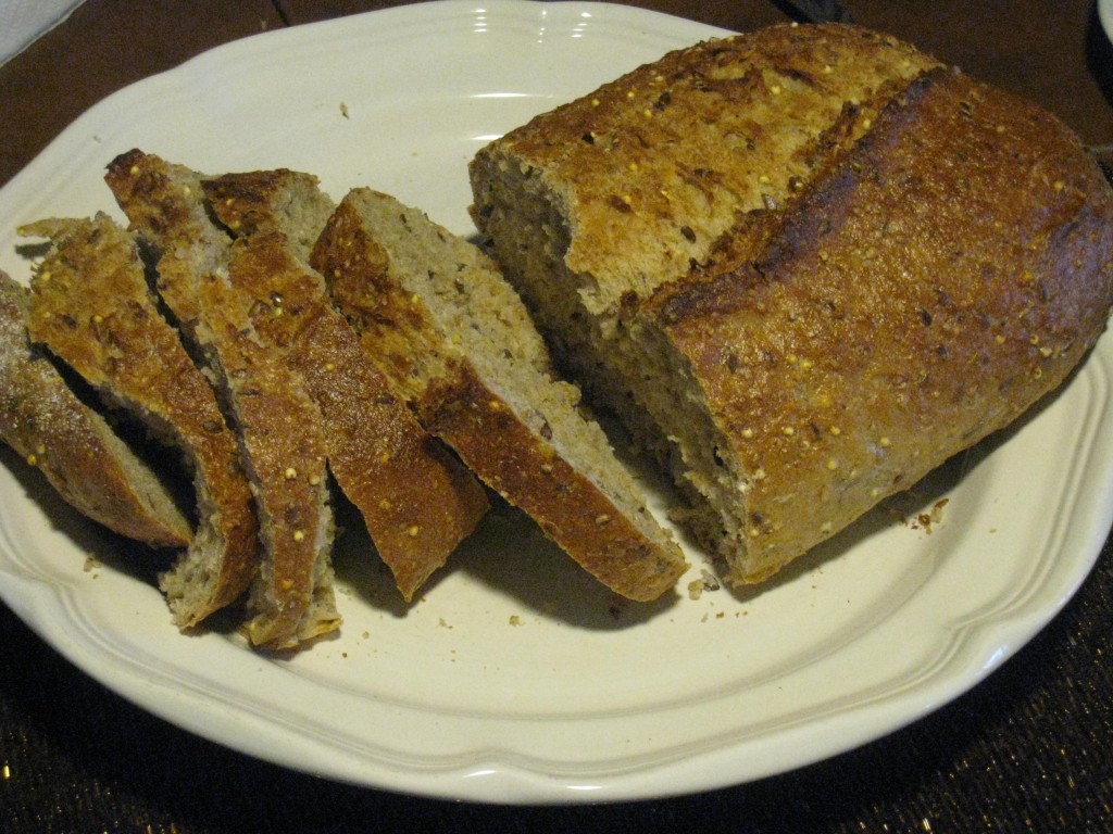 Fresh bread Freshly-baked whole grain bread