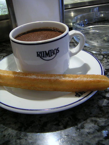 More like a dessert, Churros and chocolate is the breakfast of choice for many in Spain.