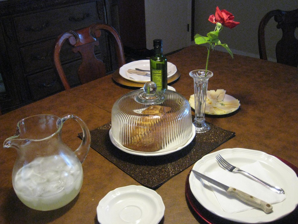 Tablescape A very simple but romantic tablescape for dinner