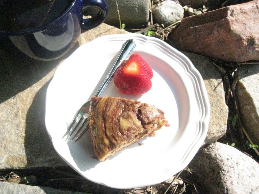 Chocolate banana swirl cake - delicious!