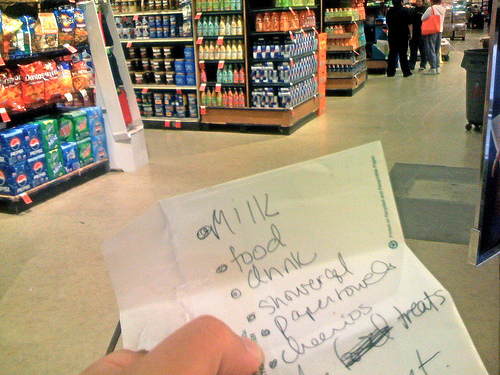 Create a menu and grocery list to save time and money.