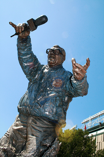 Harry Caray's Statue outside of Wrigley Field in Chicago