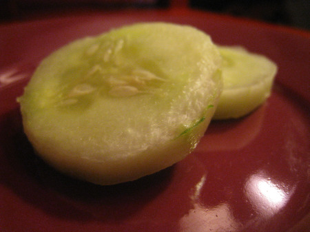 Cucumbers for the eyes.