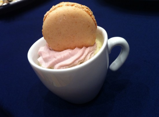 French Macaron in teacup
