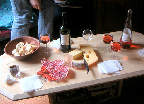 French Table with food